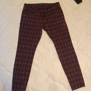 Joe’s Jeans Red and Black plaid